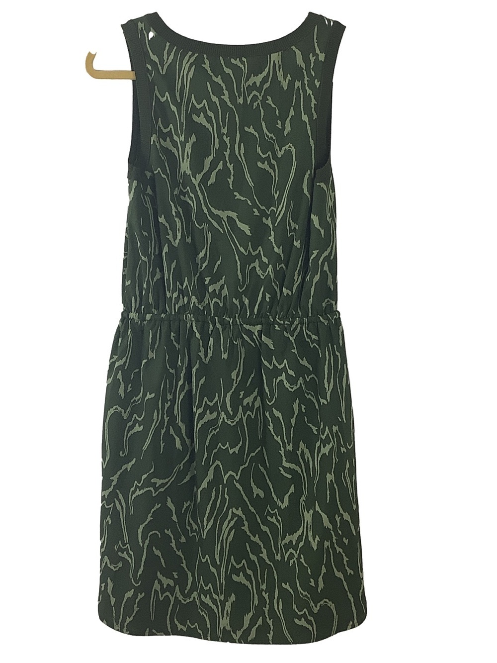 🔥BOGO Athleta Olive Green Patterned Sleeveless Midi Dress - Picture 2 of 5